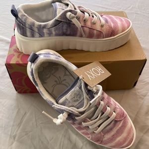 Roxy Pink and Purple Sneakers with Chunky Sole NWT in box